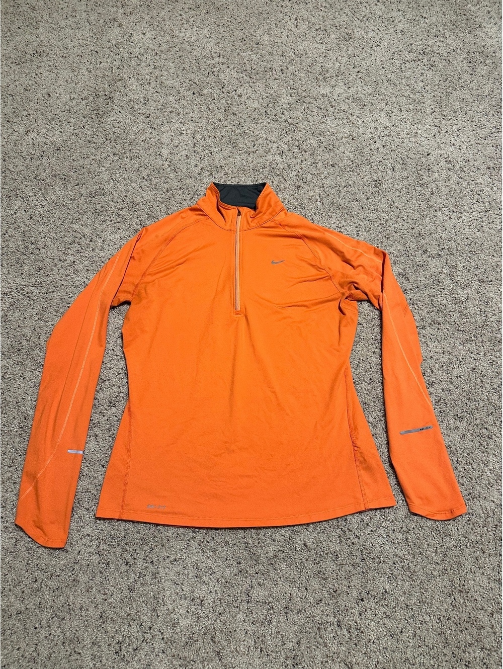 Nike Dri-Fit Orange Long Sleeve Athletic Pullover Women’s Size L